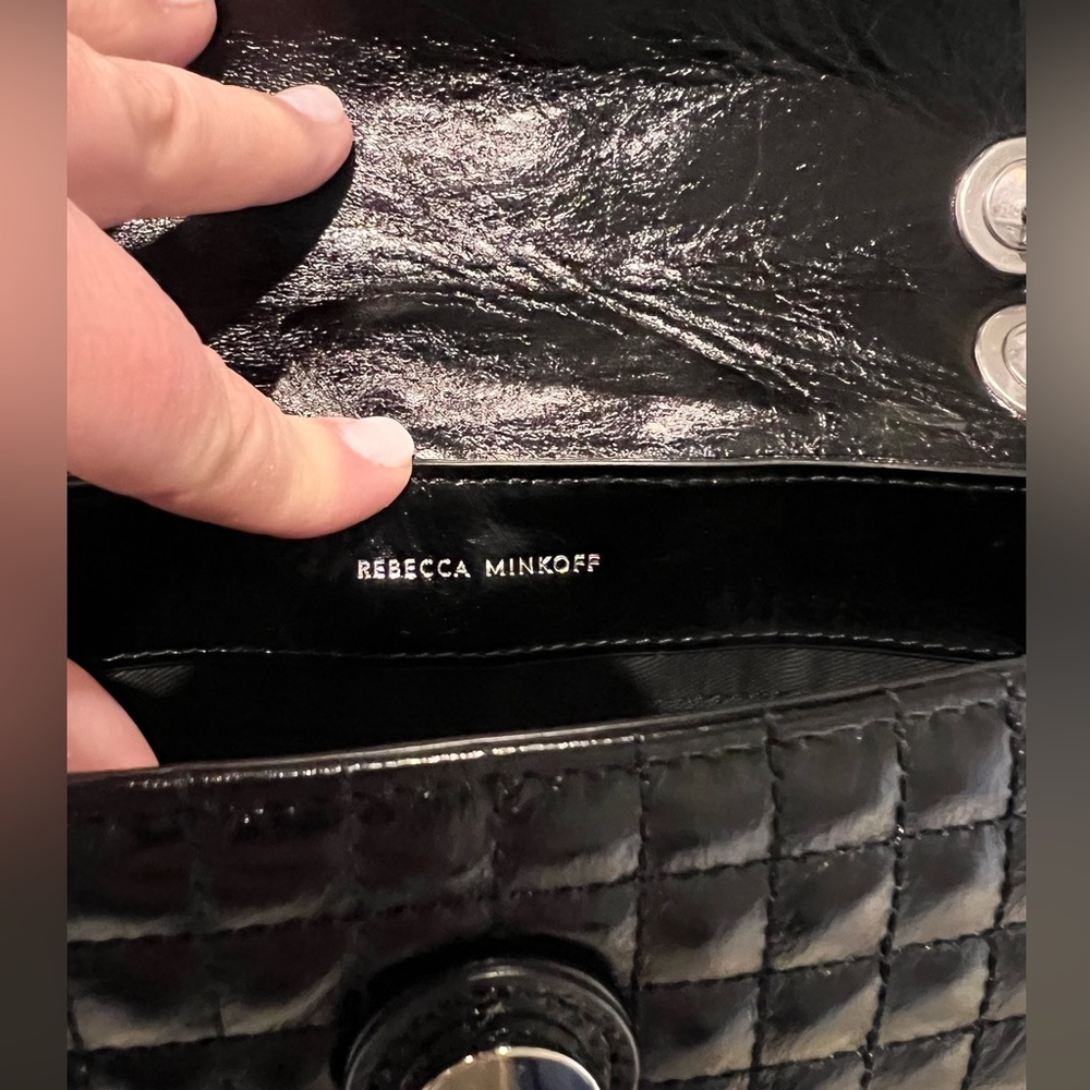Rebecca Minkoff- Rebecca Minkoff - Edie Quilted Leather Studded Shoulder Bag - Picture 7 of 13